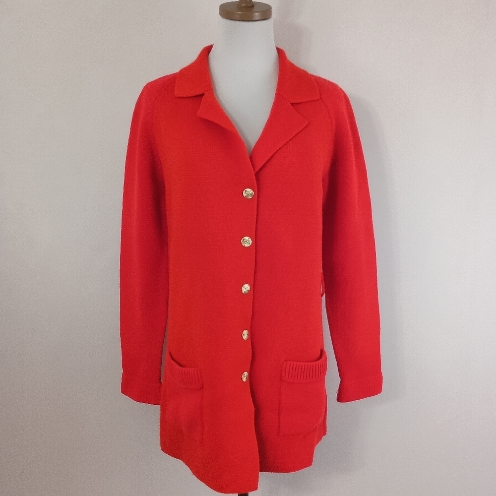 Vintage 50s Lilly Of California Women's Red Sweater Classic